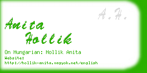 anita hollik business card